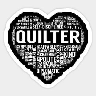 Quilter Heart Sticker